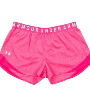 Under Armour Hot Pink Women's Athletic Shorts with Logo Waistband Size Large
